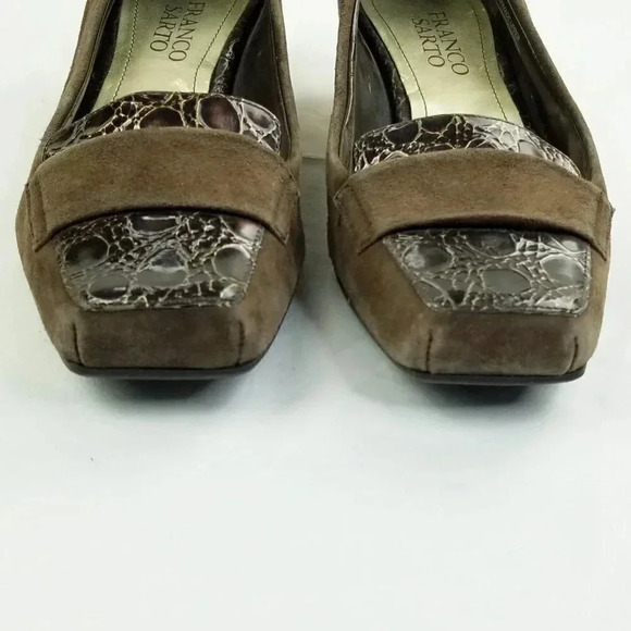 Franco Sarto 6.5M Pacer Suede Croc/Animal Print - Picture 3 of 12